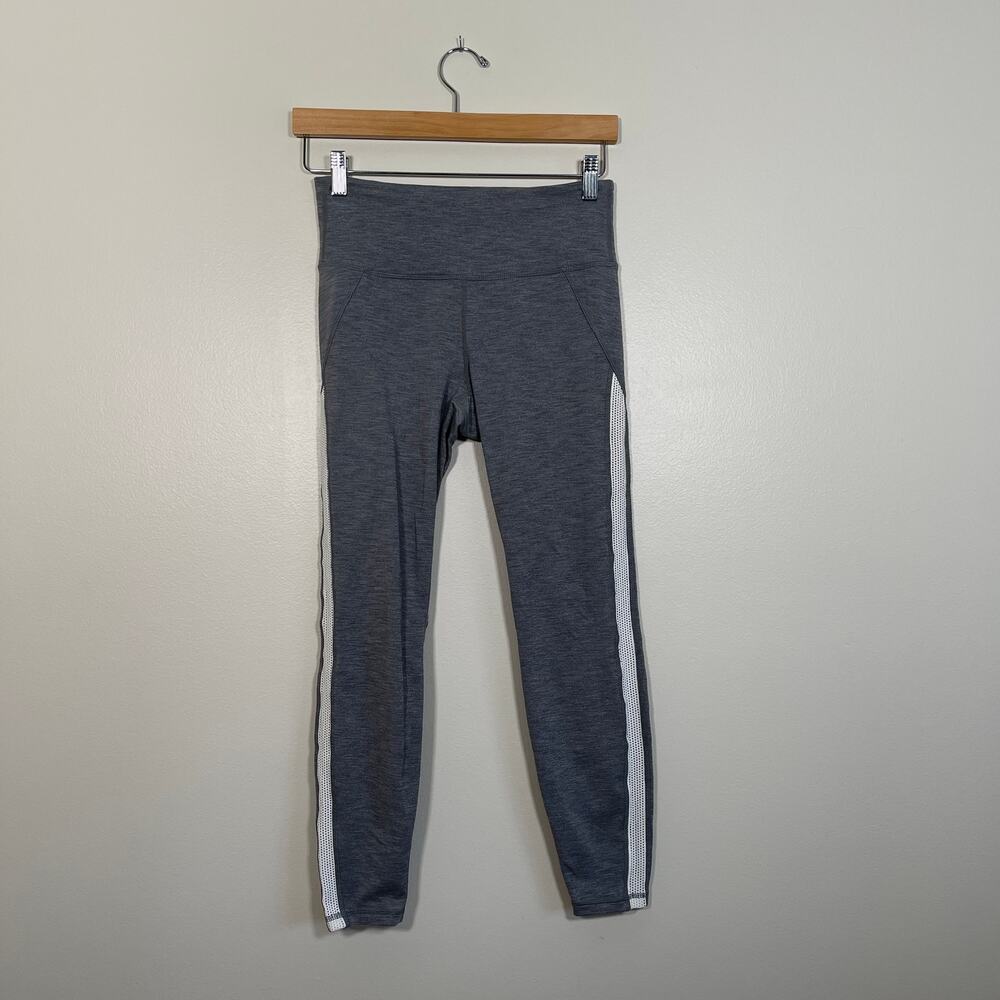 Athleta • High Rise Mesh Chaturanga 7/8 Leggings Grey Heather